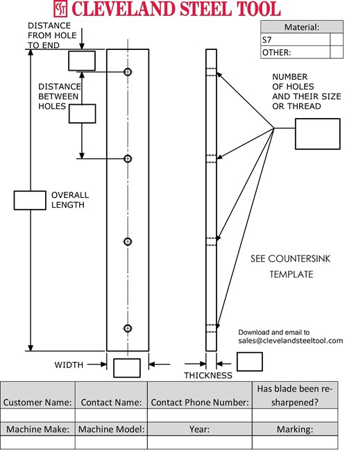 Shear Blade Template